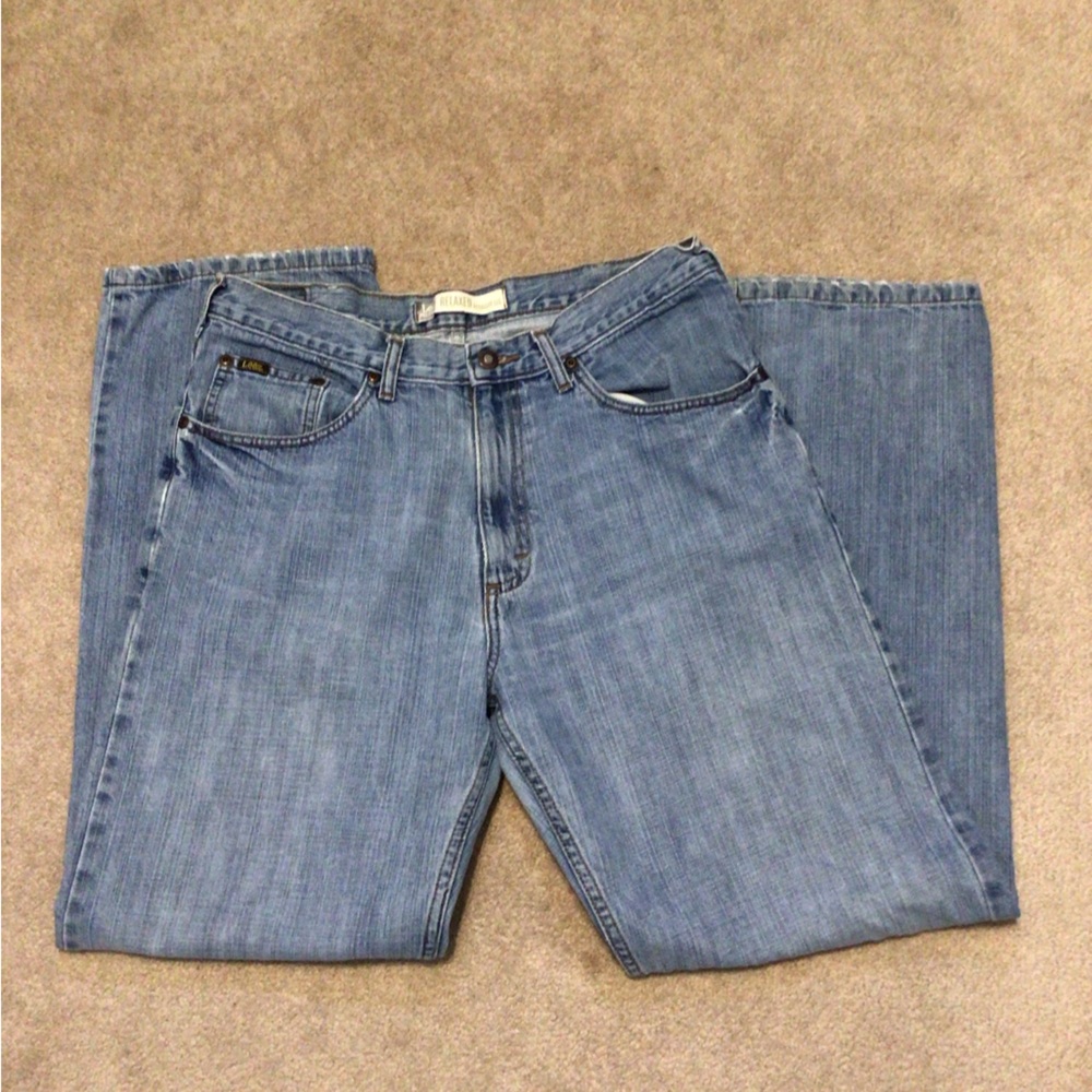 Lee Men's Light Blue Relaxed Jeans, 34x32